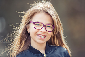 Girl with braces