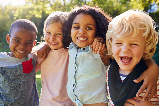 group of kids smiling