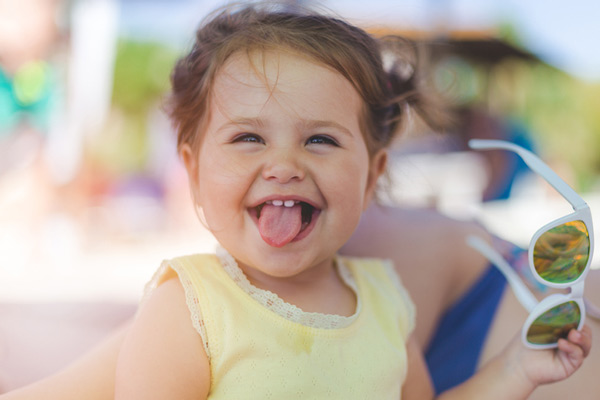 Cute baby girl smiling